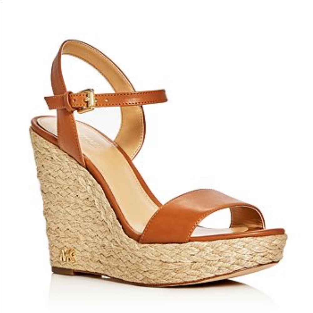 Michael Kors Jill Tan Leather Espadrille
